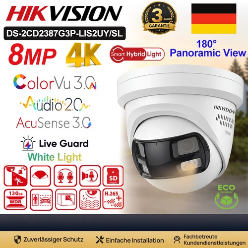 Hikvision 8mp 180 panorama - 180°,